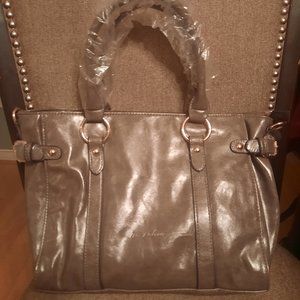Ines Delaure grey/pewter handbag